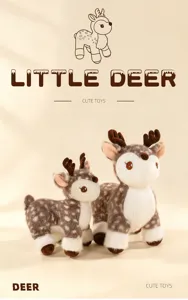 Simpatico set di peluche a forma di cerbiatto, morbida bambola di peluche per regalo.