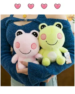 Niedliche große Augen Frosch Plüschtiere Paar Set, weiche Kuschelpuppe für Kinder und Geschenke.