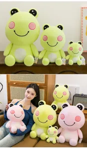 Süßer großer Frosch Plüschtier weiche Puppe Paar heilendes Kissen Heimdekoration Geschenk