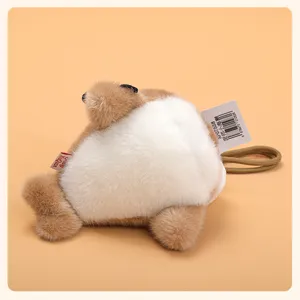 Cute plush sea otter pendant soft stuffed animal bag hanging ornament fluffy doll gift