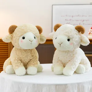Süßes Plüschtier Schaf Kuscheltier, weiche flauschige Stofftier Puppe für Kinder Dekoration.