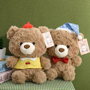 Süßer brauner Teddybär Plüschtier Puppe süßes heilendes Stofftier Tischbegleiter Geschenk