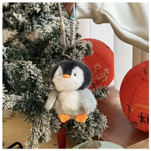 Simpatico pinguino di peluche portachiavi bambola animale soffice borsa ciondolo morbido