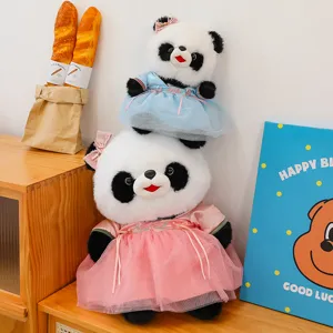 Hanfu panda plush toy cute stuffed animal doll birthday gift for kids soft toy fluffy