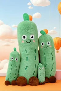 Niedliches Gurken Gemuese Pluesch Kissen lange Zeichentrick Puppe weiches Spielzeug Geschenk