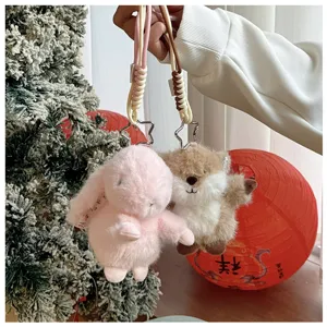 Ciondolo borsa peluche animale carino portachiavi giocattolo morbido decorazione zaino