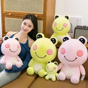 Simpatico peluche rana, morbida bambola di peluche per bambini e coppie, decorazione accogliente.