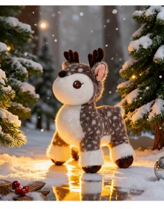Morbido peluche di cervo dolce bambola di alce decorazione invernale regalo natalizio