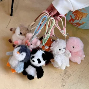 Simpatico animale cartone animato peluche portachiavi zaino ciondolo bambola morbida