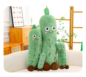 Süßes Gurken Plüschkissen Spielzeug, weiche Cartoon lange Puppe für Mädchen Geschenk Deko.