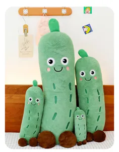 Süßes Gurke Gemüse Plüschkissen langes Stofftier Cartoon Puppe Mädchen Geschenk Deko