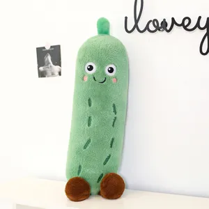 Süßes Gurken Plüschkissen weiches Gemüsespielzeug lustige Cartoon lange Puppe Geschenk für Kinder
