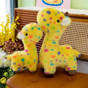 Süßes Giraffe Plüschtier Kuscheltier Weiche Cartoon Gepunktete Hirsch Puppe Kinder Baby Schlaf Kissen Heim Zimmer Dekor Geschenk