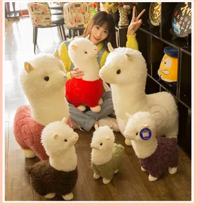 Leuke pluche alpaca knuffel zacht gestopt dier pop slaapkussen verjaardag cadeautje
