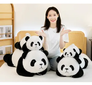 Conjunto de peluche de panda gigante lindo muñeco de peluche suave cojín regalo niños mayor