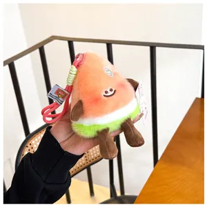 Süße Wassermelone Plüschtier Puppe Schlüsselanhänger, weicher Frucht Tasche Anhänger.