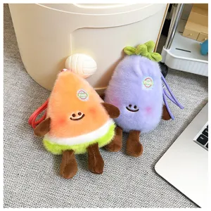 Süßes Obst und Gemüse Plüschtier Anhänger, weiche Stofftier Schlüsselanhänger.