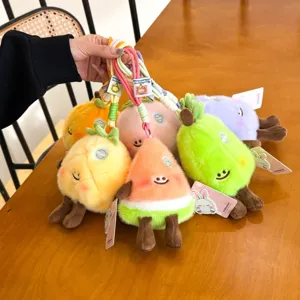 Süßer Obst Plüschtier Schlüsselanhänger bunte Gemüse Stoffpuppe Taschenanhänger