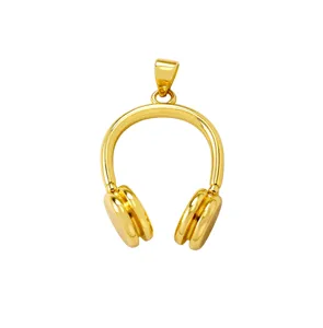 Gediegener kopfhoererfoermiger anhaenger halskette accessoires fuer modischen alltagsschmuck.