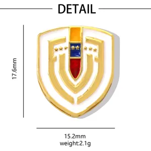 Pendente smalto scudo metallo DIY accessorio gioiello 17.6x15.2mm nuovo top chic