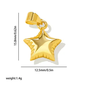 Pendentif Étoile Dorée Accessoire de Bijou DIY pour Collier avec Détails Dimensions