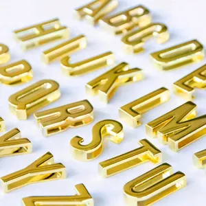 Gold plated alphabet letter charms for DIY jewelry making, necklace bracelet pendant accessories