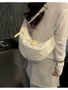 Borsa a tracolla dumpling con motivo a stelle, borsa casual alla moda con spallaccio.
