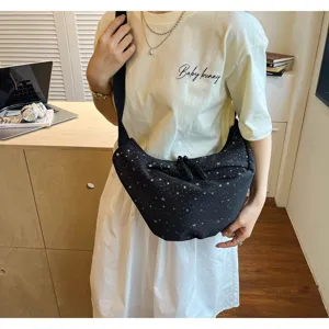 Donna elegante borsa a tracolla con stampa a stella borsa casual moda nuova 2026