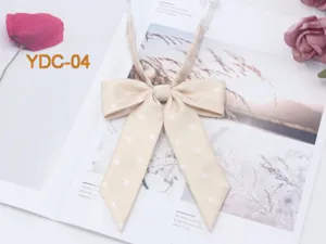 Cravatta a farfalla beige a pois, grazioso accessorio per uniforme JK, stile college.
