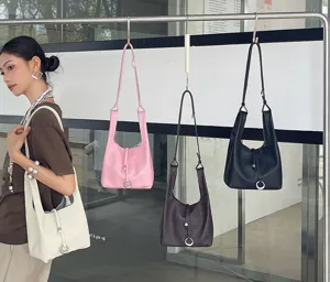 Elegante bolso cubo para mujer, bolso de hombro versátil de piel sintética, bolso casual de moda.