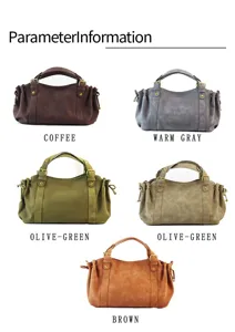 Gedetailleerd overzicht met verschillende kleuropties van de geplooide hobo baguette tas.