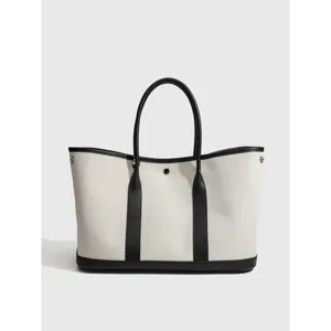 Damen Segeltuch Tragetasche Große Kapazität Lässige Handtasche Designer Stil Umhängetasche Mode Pendler Top Griff Tasche
