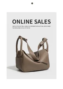 Elegante borsa a tracolla in pelle marrone, borsa a tracolla toast elegante con patta da donna.