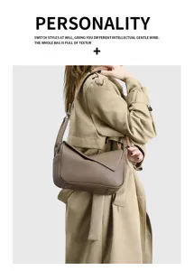 Elegante borsa a tracolla geometrica da donna in pelle di alta qualità moda casual borsa a mano