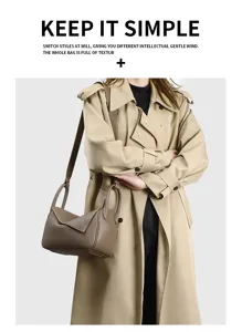 Elegante borsa geometrica in pelle donna, pratica borsa a tracolla per uso quotidiano e tempo libero.