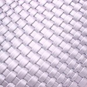 Detailed view of the luxury woven leather texture, premium material and exquisite design.