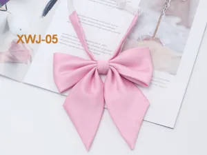 Rosa spitzer Feintwill JK Uniform Schleife für Damen, süße einfarbige Band Halsbekleidung.