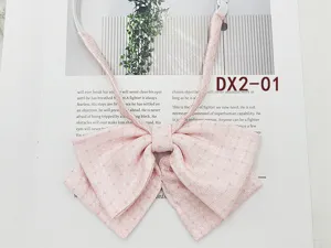 Pink JK Uniform Bow Tie Sweet Sailor Necktie Cute Girl Fashion Fabric Neck Bow Accessory