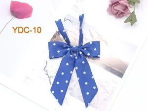 Farfallino a pois blu uniforme da marinaio accessori JK stile college carino colletto
