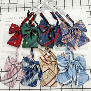 JK uniform plaid bow tie Korean style college student bowknot necktie multi color options