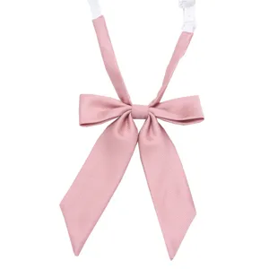 Nœud papillon d'uniforme JK rose, bel accessoire de col pour écolière avec sangle réglable.