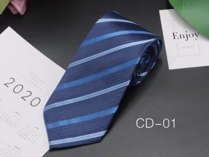 Men business striped tie classic formal wear jacquard necktie professional 8cm width