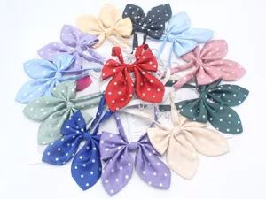 Japanese JK uniform polka dot bow tie sweet student collar accessory multi color options