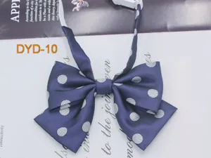 Navy blue polka dot bow tie for women JK uniform collar flower sweet student accessory