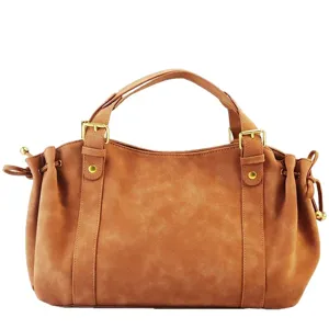 Vintage bruine dames schoudertas casual dagelijkse stijlvolle trekkoord handtas mooi