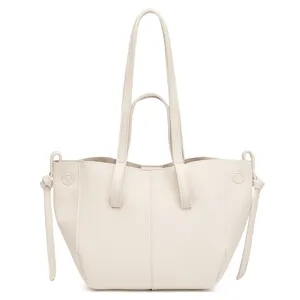 Elegante schoudertas shopper van leer voor dames, grote capaciteit minimalistisch design.