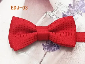 Red textured double layer bow tie for kids and pets, classic style accessory for daily wear.