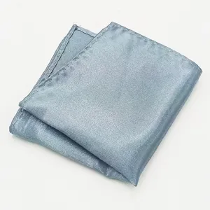 Heren effen glanzend pochet voor pak zakdoek stijlvolle elegante gladde stof.