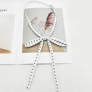 Ruban de cravate d'uniforme JK a pois blancs, joli accessoire de marin japonais.