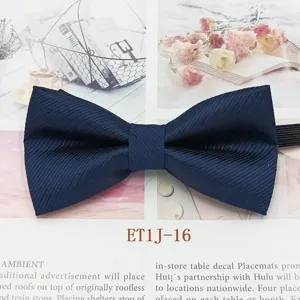 Nœud papillon classique double couche bleu foncé pour enfants garçons filles tenues formelles